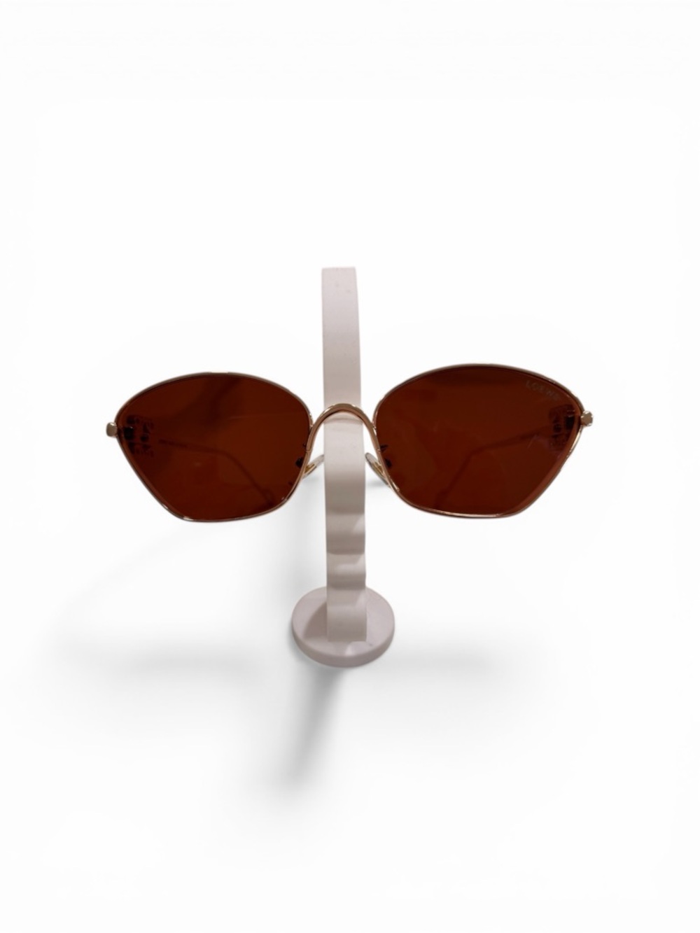 Brown Lens Gold Frame Women's Sunglasses - Picture 3 of 6